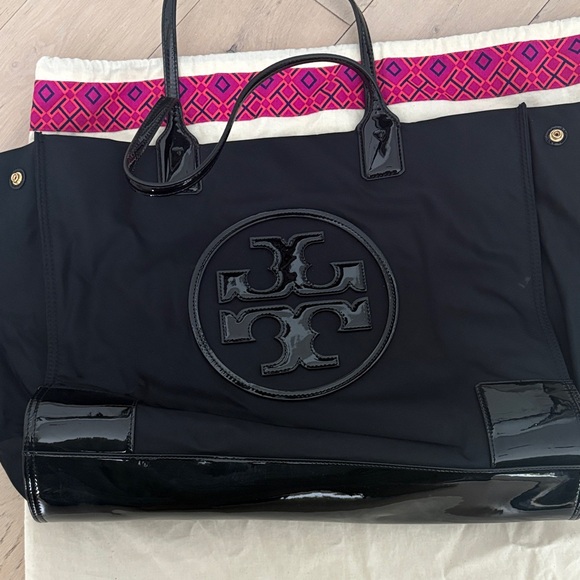 Tory Burch Black Patent Leather Tote - Picture 13 of 14